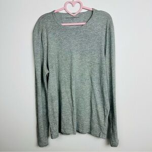 John Varvatos Heather Gray Long Sleeve Top Size Large